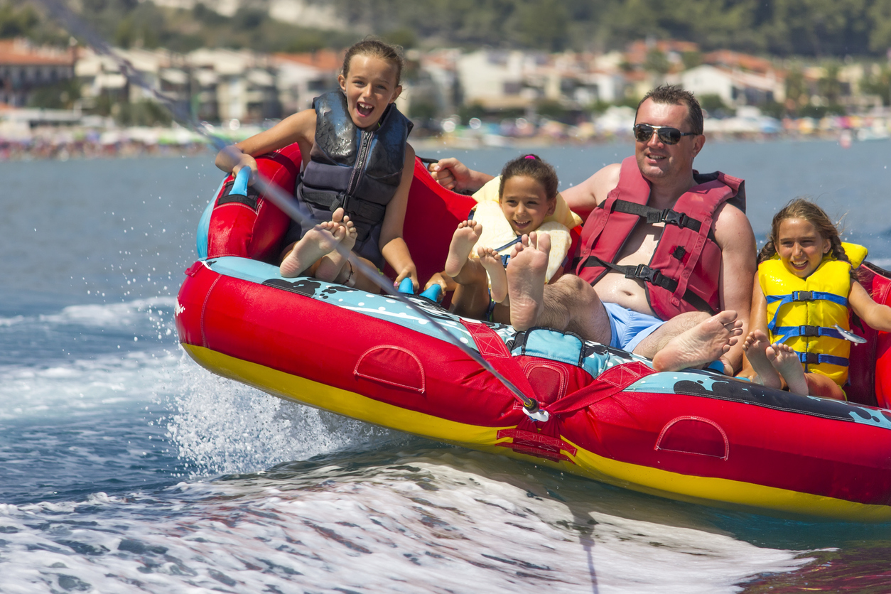 Family On raft